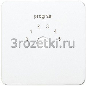 3rozetki.ru - Jung - [CD594-9WW] Kрышка для переключателя программ (0 – 5):, Термопласт (ударопрочный) блестящий, белый.