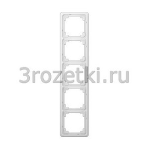 3rozetki.ru - Jung - [CDP585WW] Рамка, Блестящий дуропласт (устойчив к механическим повреждениям), 5-ная.