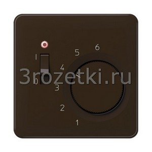 3rozetki.ru - Jung - [CDTR231PLBR] Крышка для регуляторов температуры воздуха помещений TR 231 U и TR 241 U, коричневая.