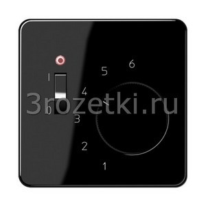 3rozetki.ru - Jung - [CDTR231PLSW] Крышка для регуляторов температуры воздуха помещений TR 231 U и TR 241 U, черная.