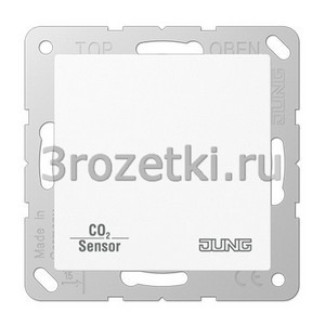 3rozetki.ru - Jung - [CO2A2178WW] KNX Датчик CO2, Блестящий дуропласт (устойчив к механическим повреждениям), белый.