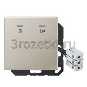 3rozetki.ru - Jung - [ESCUKO5M230] Накладка для внешнего DND-модуля с LED-лампами, 230 В, Металлическое исполнение, нержавеющая сталь.