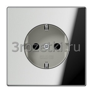 3rozetki.ru - Jung - [GCR1521KI] SCHUKO®-розетка 16 A / 250 B ~, Металлическое исполнение, хром.