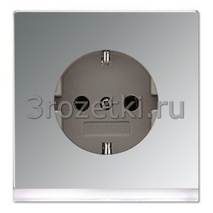 3rozetki.ru - Jung - [GCR2520-OLEDW] SCHUKO®-розетка 16 A / 250 B ~, Металлическое исполнение, хром.