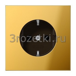 3rozetki.ru - Jung - [GO1521KI] SCHUKO®-розетка 16 A / 250 B ~, Металлическое исполнение, имитация золота.