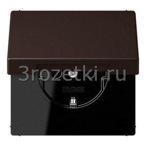 3rozetki.ru - Jung - LeCourbisier - [LC1520KIKL4320J] SCHUKO®розетка с откидной крышкой и со встроенной повышенной защитой от прикосновения terre d‘ombre br?l?e 59 .