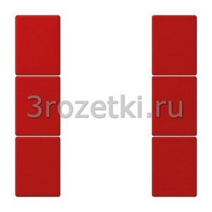 3rozetki.ru - Jung - LeCourbisier - [LC503TSA32090] KNX кнопочный модуль F 50 с тремя парами кнопок rouge vermillon 31 .