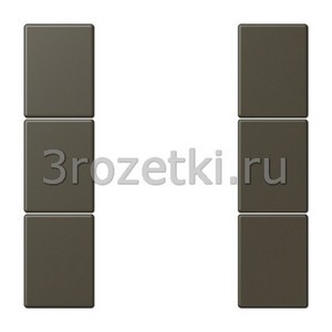 3rozetki.ru - Jung - LeCourbisier - [LC503TSA32140] KNX кнопочный модуль F 50 с тремя парами кнопок ombre naturelle 31 .