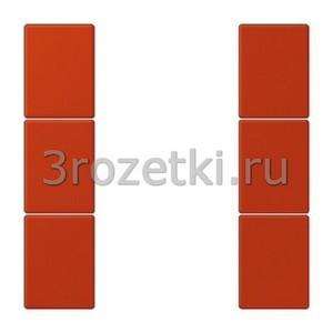 3rozetki.ru - Jung - LeCourbisier - [LC503TSA4320A] KNX кнопочный модуль F 50 с тремя парами кнопок rouge vermillon 59 .