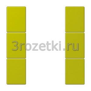 3rozetki.ru - Jung - LeCourbisier - [LC503TSA4320F] KNX кнопочный модуль F 50 с тремя парами кнопок vert olive vif .