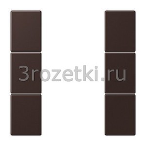 3rozetki.ru - Jung - LeCourbisier - [LC503TSA4320J] KNX кнопочный модуль F 50 с тремя парами кнопок terre d‘ombre br?l?e 59 .