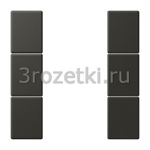 3rozetki.ru - Jung - LeCourbisier - [LC503TSA4320R] KNX кнопочный модуль F 50 с тремя парами кнопок ombre naturelle 59 .