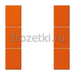 3rozetki.ru - Jung - LeCourbisier - [LC503TSA4320S] KNX кнопочный модуль F 50 с тремя парами кнопок orange vif .