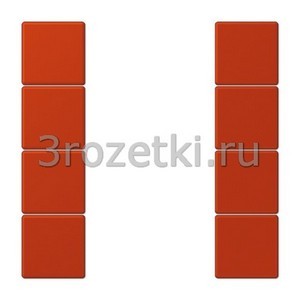 3rozetki.ru - Jung - LeCourbisier - [LC504TSA4320A] KNX кнопочный модуль F 50 с четырьмя парами кнопок rouge vermillon 59 .