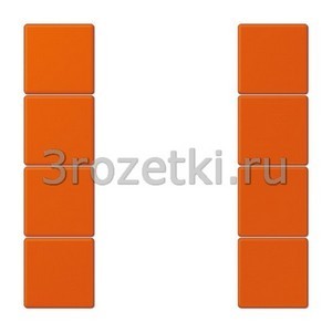 3rozetki.ru - Jung - LeCourbisier - [LC504TSA4320S] KNX кнопочный модуль F 50 с четырьмя парами кнопок orange vif .