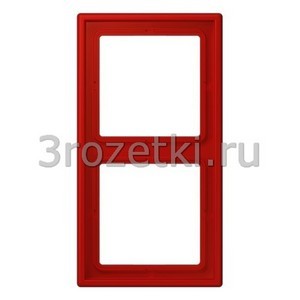 3rozetki.ru - Jung - LeCourbisier - [LC98232090] Рамка 2кратная rouge vermillon 31 .