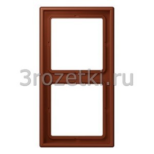 3rozetki.ru - Jung - LeCourbisier - [LC9824320D] Рамка 2кратная terre sienne br?l?e 59 .