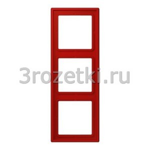 3rozetki.ru - Jung - LeCourbisier - [LC98332090] Рамка 3кратная rouge vermillon 31 .