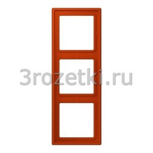 3rozetki.ru - Jung - LeCourbisier - [LC9834320A] Рамка 3кратная rouge vermillon 59 .