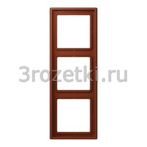 3rozetki.ru - Jung - LeCourbisier - [LC9834320D] Рамка 3кратная terre sienne br?l?e 59 .