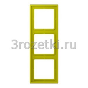 3rozetki.ru - Jung - LeCourbisier - [LC9834320F] Рамка 3кратная vert olive vif .