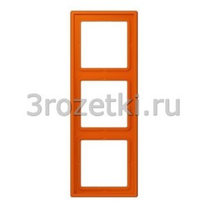 3rozetki.ru - Jung - LeCourbisier - [LC9834320S] Рамка 3кратная orange vif .