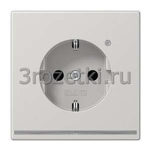 3rozetki.ru - Jung - [LS1520-OLGLNW] SCHUKO®-розетка 16 A / 250 B ~, Термопласт (ударопрочный) блестящий, светло-серый.