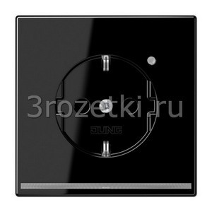 3rozetki.ru - Jung - [LS1520-OSWLNW] SCHUKO®-розетка 16 A / 250 B ~, Термопласт (ударопрочный) блестящий, чёрный.