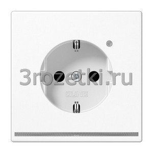 3rozetki.ru - Jung - [LS1520-OWWLNW] SCHUKO®-розетка 16 A / 250 B ~, Термопласт (ударопрочный) блестящий, белый.