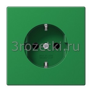 3rozetki.ru - Jung - [LS1520BFKIGN] SCHUKO®-розетка 16 A / 250 B ~, Термопласт (ударопрочный) блестящий, зелёный.