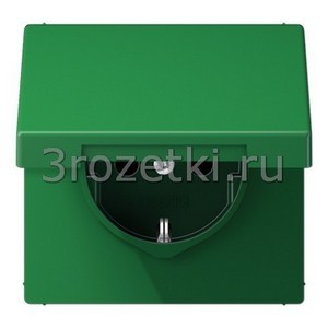 3rozetki.ru - Jung - [LS1520BFKIKLGN] SCHUKO®-розетка 16 A / 250 B ~, Термопласт (ударопрочный) блестящий, зелёный.