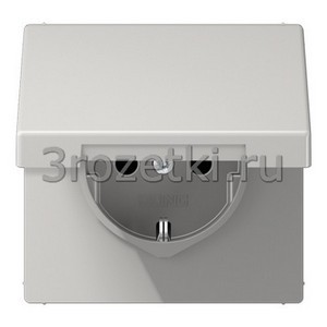 3rozetki.ru - Jung - [LS1520BFKIKLLG] SCHUKO®-розетка 16 A / 250 B ~, Термопласт (ударопрочный) блестящий, светло-серый.