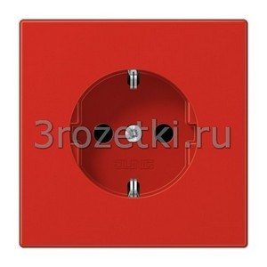 3rozetki.ru - Jung - [LS1520BFKIRT] SCHUKO®-розетка 16 A / 250 B ~, Термопласт (ударопрочный) блестящий, красный.