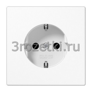 3rozetki.ru - Jung - [LS1520BFKIWW] SCHUKO®-розетка 16 A / 250 B ~, Термопласт (ударопрочный) блестящий, белый.