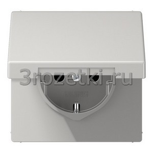 3rozetki.ru - Jung - [LS1520BFKLLG] SCHUKO®-розетка 16 A / 250 B ~, Термопласт (ударопрочный) блестящий, светло-серый.