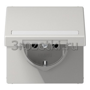 3rozetki.ru - Jung - [LS1520BFNAKLLG] SCHUKO®-розетка 16 A / 250 B ~, Термопласт (ударопрочный) блестящий, светло-серый.