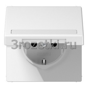 3rozetki.ru - Jung - [LS1520BFNAKLWW] SCHUKO®-розетка 16 A / 250 B ~, Термопласт (ударопрочный) блестящий, белый.