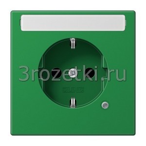 3rozetki.ru - Jung - [LS1520BFNAKOGN] SCHUKO®-розетка 16 A / 250 B ~, Термопласт (ударопрочный) блестящий, зелёный.