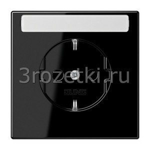 3rozetki.ru - Jung - [LS1520KINASW] SCHUKO®-розетка 16 A / 250 B ~, Блестящий дуропласт (устойчив к механическим повреждениям), чёрный.