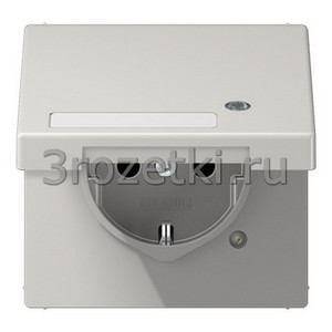 3rozetki.ru - Jung - [LS1520NAKLKOLG] SCHUKO®-розетка 16 A / 250 B ~, Термопласт (ударопрочный) блестящий, светло-серый.