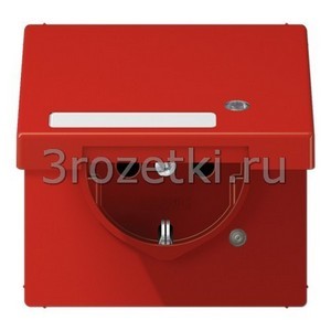 3rozetki.ru - Jung - [LS1520NAKLKORT] SCHUKO®-розетка 16 A / 250 B ~, Термопласт (ударопрочный) блестящий, красный.