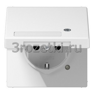 3rozetki.ru - Jung - [LS1520NAKLKOWW] SCHUKO®-розетка 16 A / 250 B ~, Термопласт (ударопрочный) блестящий, белый.