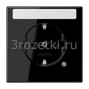 3rozetki.ru - Jung - [LS1520NAKOSW] SCHUKO®-розетка 16 A / 250 B ~, Блестящий дуропласт (устойчив к механическим повреждениям), чёрный.