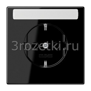 3rozetki.ru - Jung - [LS1520NASW] SCHUKO®-розетка 16 A / 250 B ~, Блестящий дуропласт (устойчив к механическим повреждениям), чёрный.