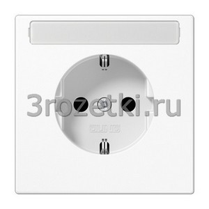 3rozetki.ru - Jung - [LS1521KINAWW] Штепсельная розетка SCHUKO 16A, 250V~ с защитой от детей и полем для надписи.