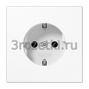 3rozetki.ru - Jung - [LS1521KIWW] SCHUKO®-розетка 16 A / 250 B ~, Блестящий дуропласт (устойчив к механическим повреждениям), белый.