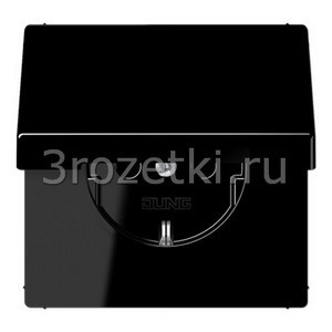 3rozetki.ru - Jung - [LS1521KLSW] SCHUKO®-розетка 16 A / 250 B ~, Блестящий дуропласт (устойчив к механическим повреждениям), чёрный.