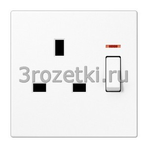 3rozetki.ru - Jung - [LS3171KOWW] Розетка британского стандарта с выключателем.