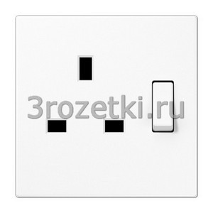 3rozetki.ru - Jung - [LS3171WW] Розетка британского стандарта с выключателем.