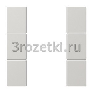 3rozetki.ru - Jung - [LS503TSALG] Набор накладок 3 группы, Термопласт (ударопрочный) блестящий, светло-серый.